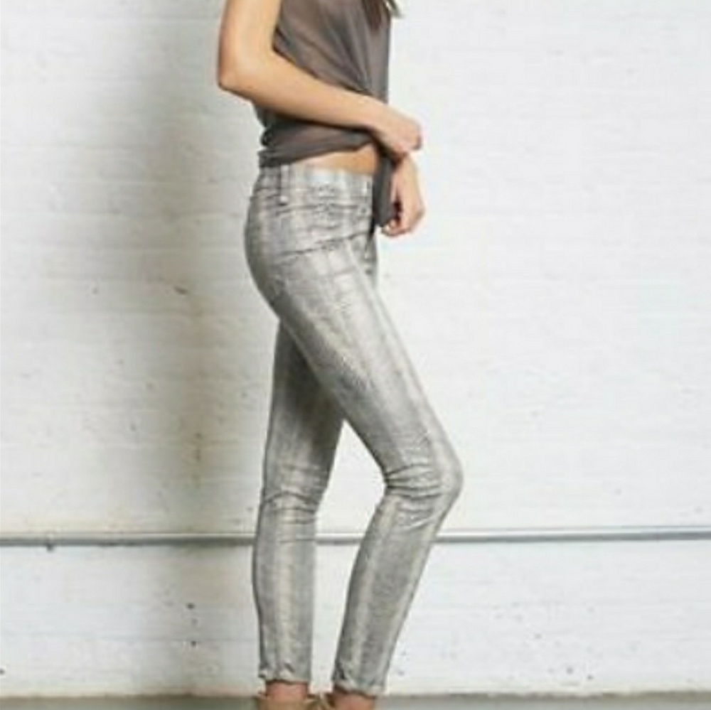 Rag and bone for intermix metal zebra jeans.